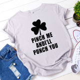Saint Patrick's Day Closing Printed Letter T-shirt Casual Short Sleeve