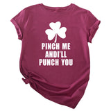 Saint Patrick's Day Closing Printed Letter T-shirt Casual Short Sleeve