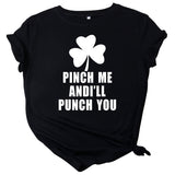 Saint Patrick's Day Closing Printed Letter T-shirt Casual Short Sleeve