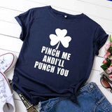 Saint Patrick's Day Closing Printed Letter T-shirt Casual Short Sleeve