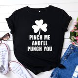 Saint Patrick's Day Closing Printed Letter T-shirt Casual Short Sleeve
