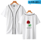 Baggy Baseball Jersey Short Sleeve Summer Baseball Uniform Men'S Baseball Shirt