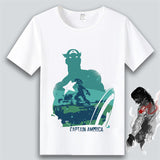 Marvel T Shirt Anime Clothes Captain America Iron Man Short Sleeve T-shirt