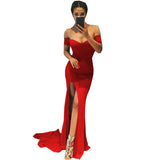 Burgundy Dresses For Wedding Dress Sexy Slim V-neck Dress