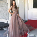 Women Lace Wedding Dress Sexy Backless Raglan Chiffon Dress Waist-Tight Formal Dress