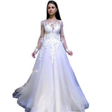 Women Lace Wedding Dress Sexy Lace See-through Dress White Wedding Dress Formal Dress