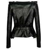 Leather Biker Coat Gothic Leather Jacket Women Pu Jackets plus Size Coat Motorcycle Clothing