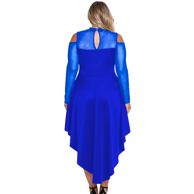 Nina Parker plus Size Dresses Strapless Sexy Mesh Large Swing Dress Dress