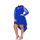 Nina Parker plus Size Dresses Strapless Sexy Mesh Large Swing Dress Dress
