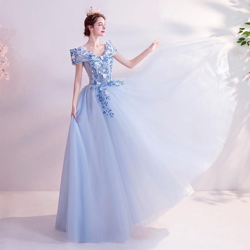 Women'S Evening Dress Ball Gown Princess Quinceanera Wedding Dresses Court Formal Dress Princess Tulle Tutu Dress