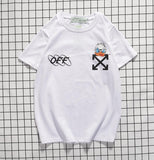 Cartoon Mickey Men and Women Short Sleeve Ow Donald Duck Loose Twill Couple Cotton Tshirt Owt t shirt