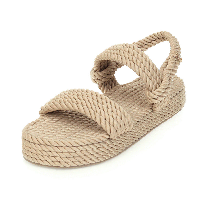 Flat Dress Sandals Summer Flat Platform Plus Size Open Toe Casual Sandals