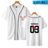 Baggy Baseball Jersey Short Sleeve Summer Baseball Uniform Men'S Baseball Shirt