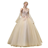 Women's Evening Dress Ball Gown Princess Quinceanera Wedding Dresses Solo Performance Costume Tulle Tutu Dress Long Evening Dress for Women