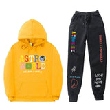 Travis Scott Astroworld Hoodie & Pant 2 Piece Set Hooded Sweater Set Set