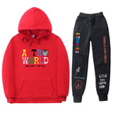 Travis Scott Astroworld Hoodie & Pant 2 Piece Set Hooded Sweater Set Set