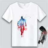 Marvel T Shirt Anime Clothes Captain America Iron Man Short Sleeve T-shirt