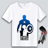 Marvel T Shirt Anime Clothes Captain America Iron Man Short Sleeve T-shirt