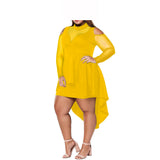 Nina Parker plus Size Dresses Strapless Sexy Mesh Large Swing Dress Dress