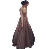 Women Lace Wedding Dress Sexy Backless Raglan Chiffon Dress Waist-Tight Formal Dress