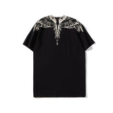 Marcelo Burlon T Shirt MB Imperceptible White Wings Printing Cotton Men and Women Same Style