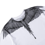 Marcelo Burlon T Shirt MB Wings Pattern Men and Women Same Style Pure Cotton