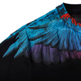 Marcelo Burlon Hoodie MB Blue Purple Wings Cotton T-shirt for Men and Women
