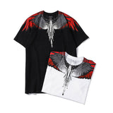 Marcelo Burlon T Shirt MB Wings Pattern Pure Cotton Men and Women Same Style