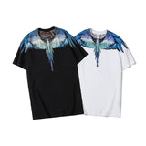 Marcelo Burlon T Shirt MB Wings Pattern Pure Cotton Men and Women Same Style