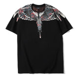 Marcelo Burlon T Shirt MB Wings Pattern Pure Cotton Men and Women Same Style