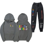 Travis Scott Astroworld Hoodie & Pant 2 Piece Set Hooded Sweater Set Men and Women Sports Suit Jacket