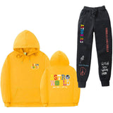 Travis Scott Astroworld Hoodie & Pant 2 Piece Set Hooded Sweater Set Men and Women Sports Suit Jacket