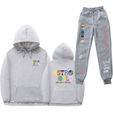 Travis Scott Astroworld Hoodie & Pant 2 Piece Set Hooded Sweater Set Men and Women Sports Suit Jacket