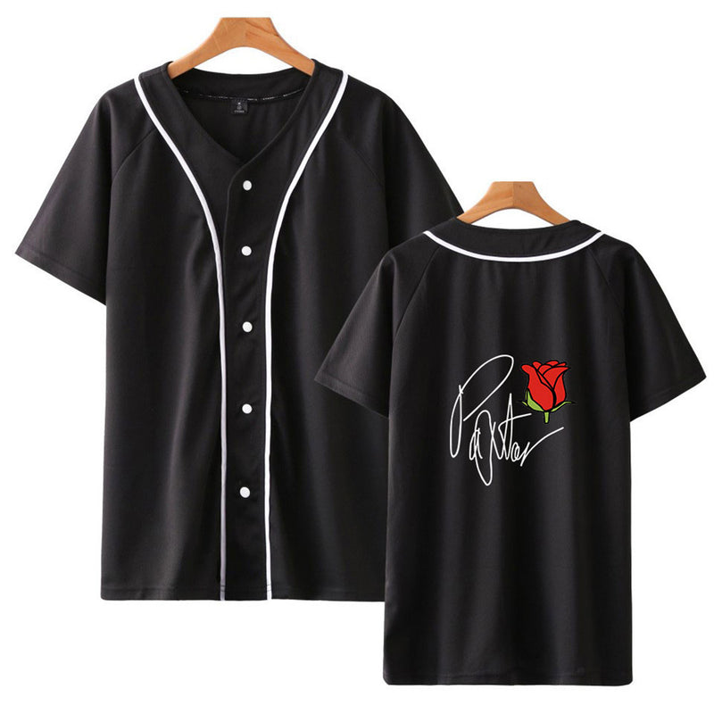 Baggy Baseball Jersey Short Sleeve Summer Baseball Uniform Men'S Baseball Shirt