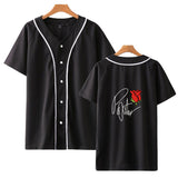 Baggy Baseball Jersey Short Sleeve Summer Baseball Uniform Men'S Baseball Shirt