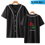 Baggy Baseball Jersey Short Sleeve Summer Baseball Uniform Men'S Baseball Shirt
