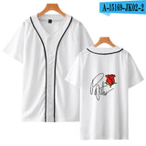 Baggy Baseball Jersey Short Sleeve Summer Baseball Uniform Men'S Baseball Shirt