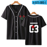 Baggy Baseball Jersey Short Sleeve Summer Baseball Uniform Men'S Baseball Shirt