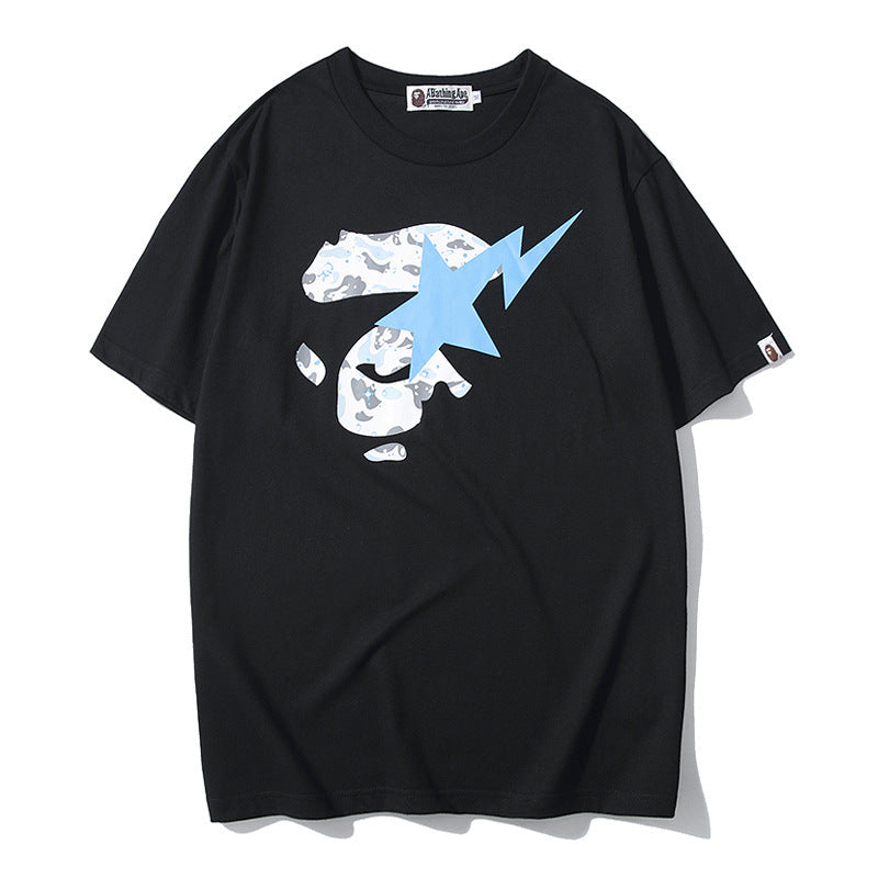 WGM Shirt Summer Men's Casual round Neck Short Sleeve T-shirt