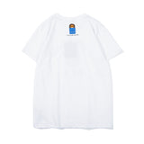 WGM Shirt Spring and Summer Cartoon Printed T-shirt Casual round Neck Loose T Short Sleeve