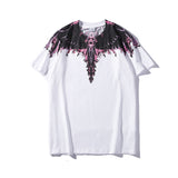 Marcelo Burlon T Shirt MB Wings Pattern Pure Cotton Men and Women Same Style