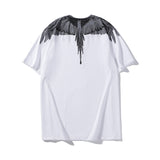 Marcelo Burlon T Shirt MB Wings Pattern Men and Women Same Style Pure Cotton