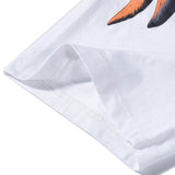 Marcelo Burlon T Shirt MB Orange Blue Wings Men's and Women's Same Hip Hop Pure Cotton