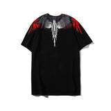 Marcelo Burlon T Shirt MB Wings Pattern Pure Cotton Men and Women Same Style