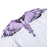 Marcelo Burlon T Shirt MB Violet Wings Pattern Pure Cotton Men and Women Same Style