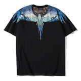 Marcelo Burlon T Shirt MB Wings Pattern Pure Cotton Men and Women Same Style
