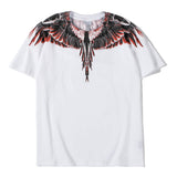 Marcelo Burlon T Shirt MB Brown Wings Pattern Pure Cotton Men and Women Same Style