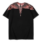 Marcelo Burlon T Shirt MB Brown Wings Pattern Pure Cotton Men and Women Same Style