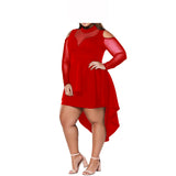 Nina Parker plus Size Dresses Strapless Sexy Mesh Large Swing Dress Dress
