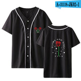 Baggy Baseball Jersey Short Sleeve Summer Baseball Uniform Men'S Baseball Shirt